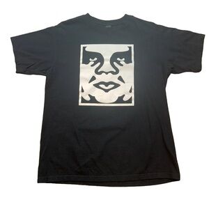 Obey Men's Box T-Shirt Bold Icon Jet Black Size M Shepard Fairey Andre